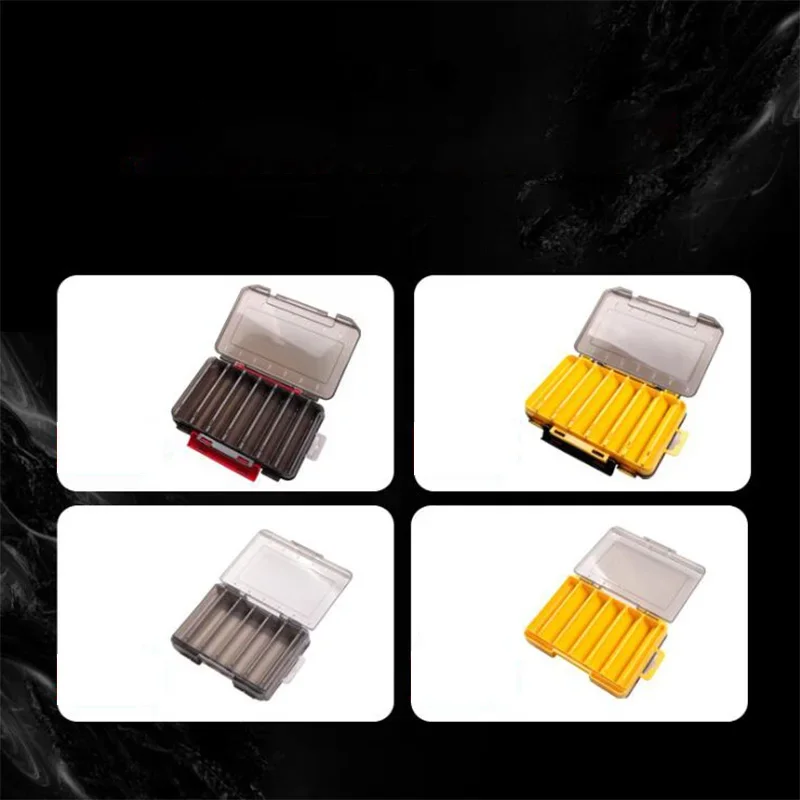OUTKIT Double Sided Fishing Tackle Box 12/14 Compartment Lure Hook Fishing Bait Lure Hook Storage Box Storage Box Multi-function image 3