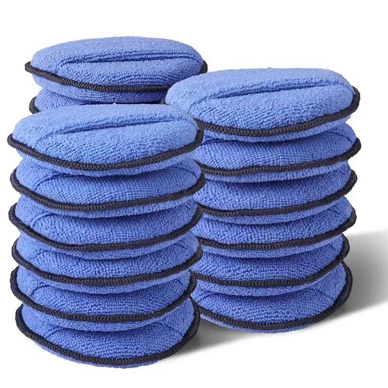 

BMBY-18-Pack Microfiber Car Wax Applicator Pads With Finger Pocket, High Resilience, Lint-Free