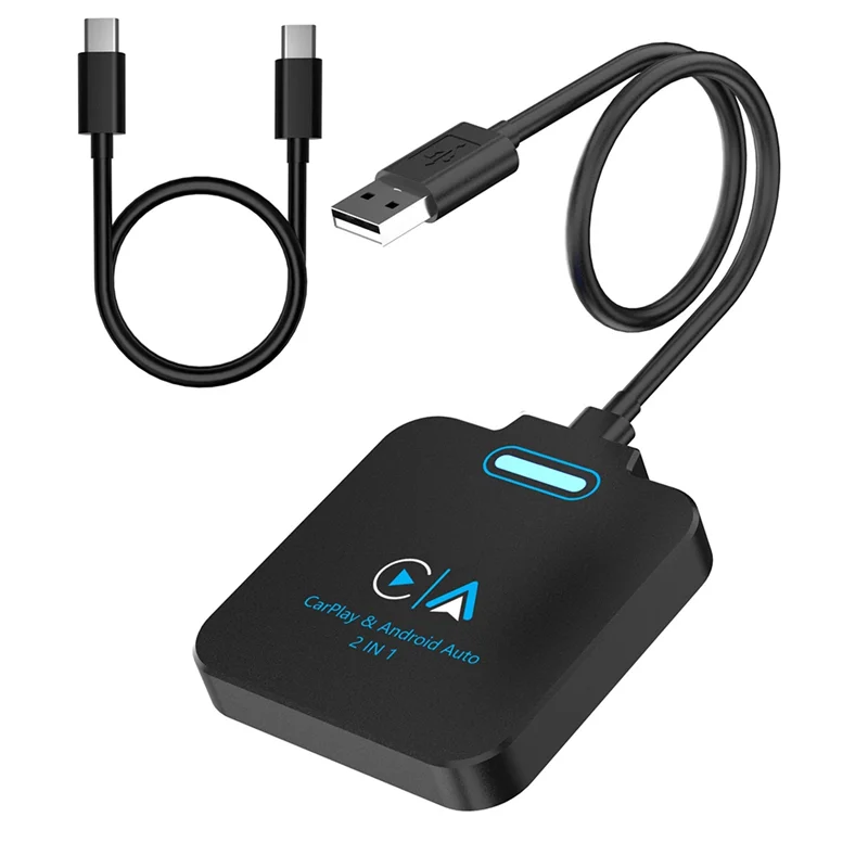 

ABFM-2-In-1 Carplay Android Auto Adapter Wireless Carplay Adapter Dongle Plug And Play For Toyota Volvo