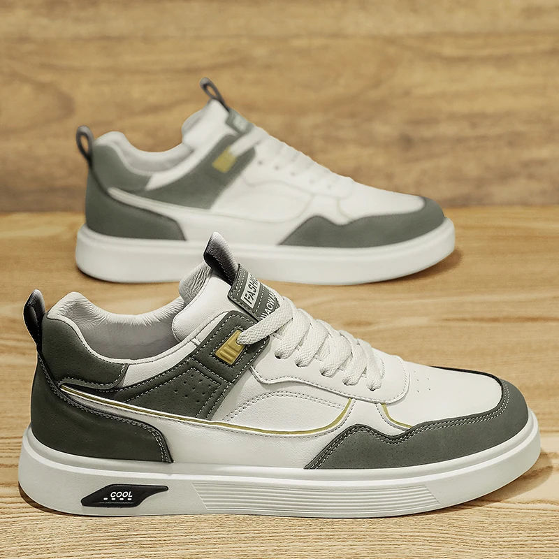 Men Color Block Patchwork Skate Sneakers, Light Soft Sole Lace Up Casual Shoes For Daily Commute Street Shopping Driving