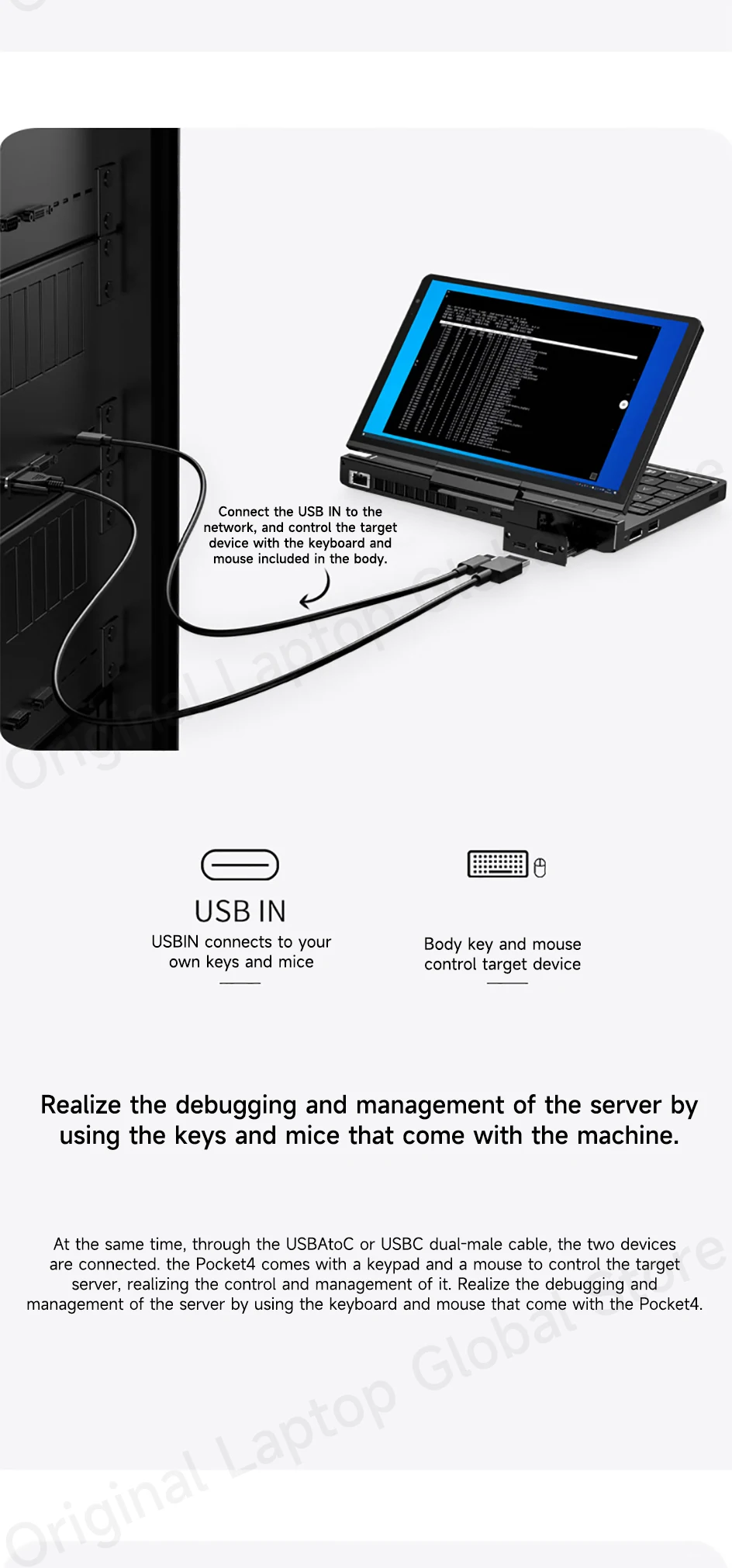 GPD Pocket 4 2025 AMD AI 9 HX 370 32GB/64GB RAM 2TB/4TB SSD 8.8-inch 2.5K Resolution 144 Hz Refresh Rate mini Laptop