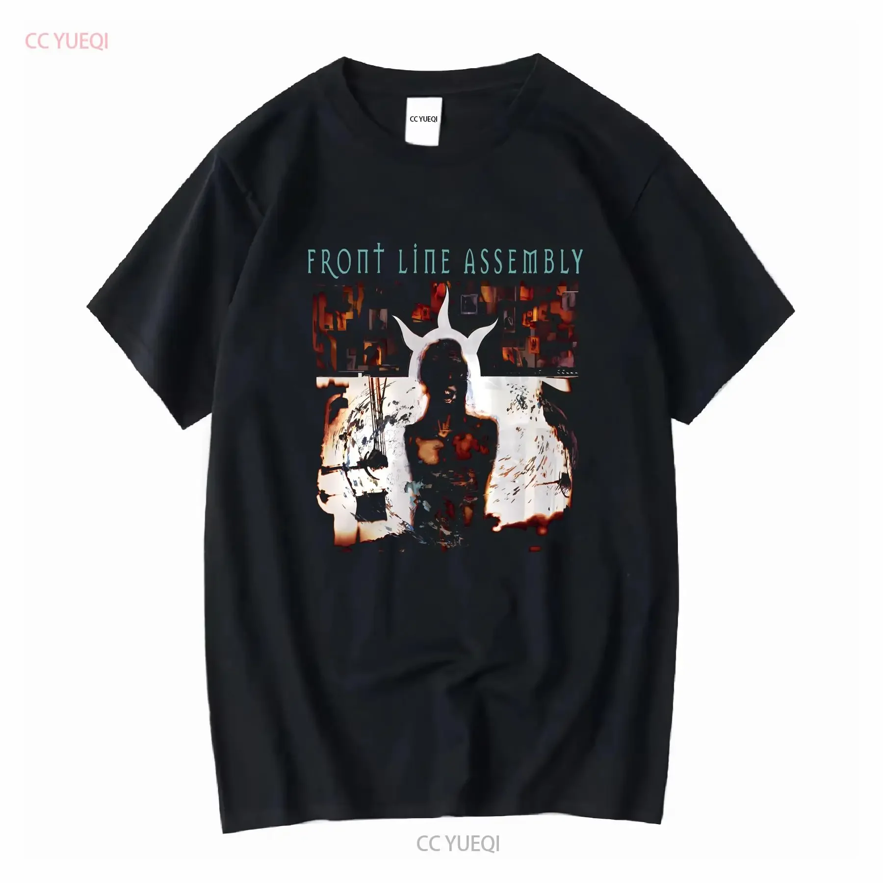 Front Line Assembly T Shirt vintage Washed Top For Everyday Wear Stretched Stylish streetwear fashion graphic Breathable Casual