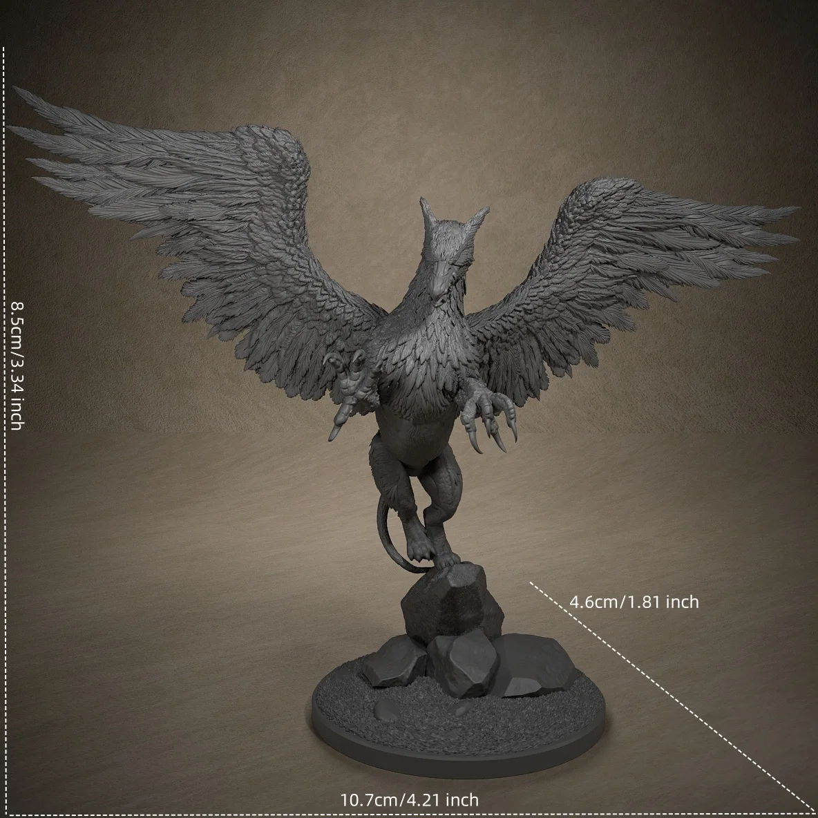 Moon grifo-miniaturas de resina, figuras en miniatura para juegos de mesa, decoraciones para sala de juegos, Halloween, regalos de navidad