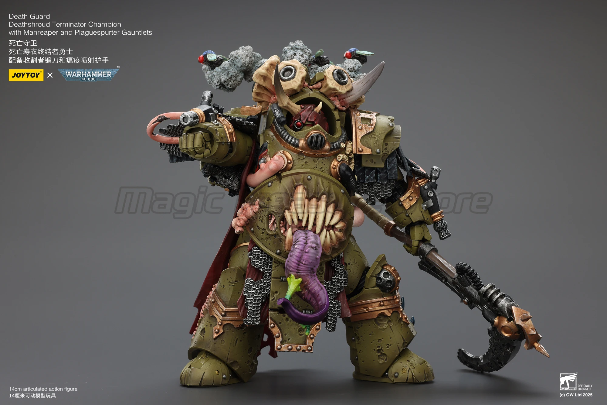 

【MT】JOYTOY Warhammer 40K Death Guard Terminator Champion withManreaper and Plaguespurter Gauntlets 1/18 Action Figur