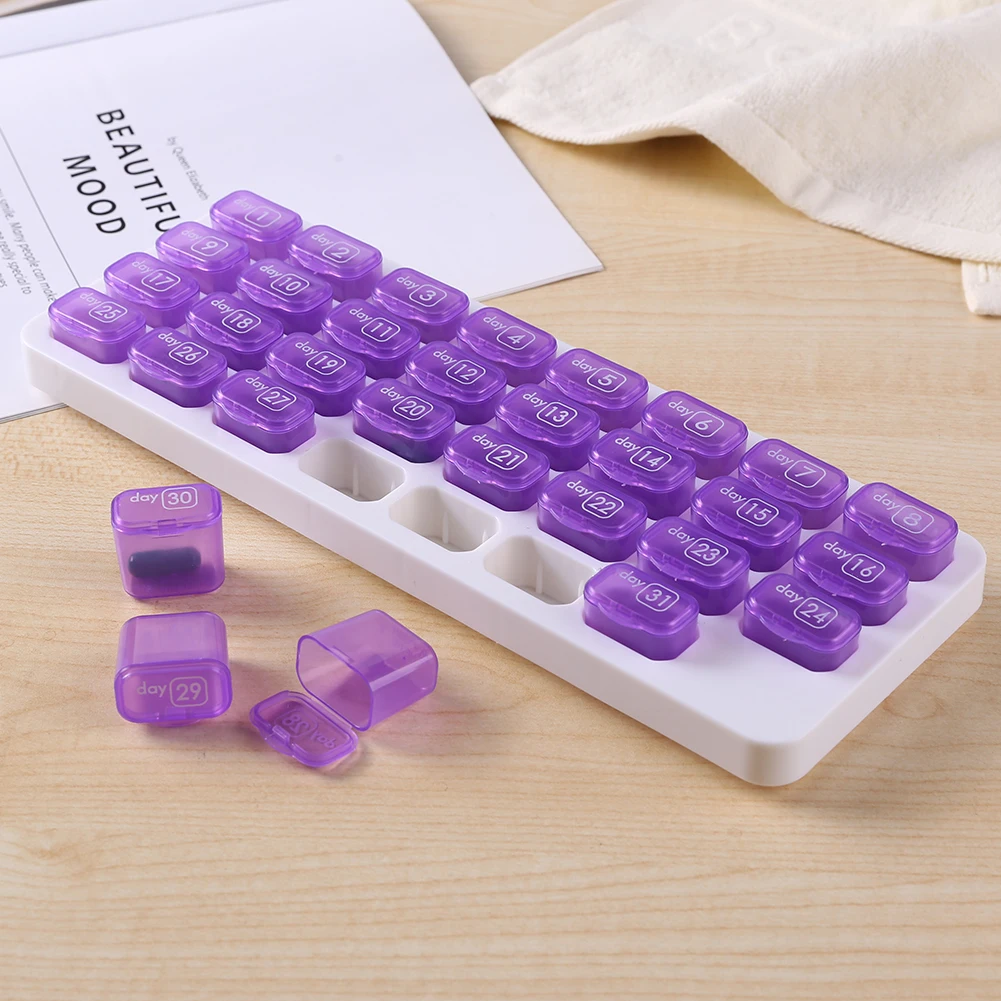 31 Grids Pill Holder Pill Case Storage Box Plastic Tablet Medicince Container Lightweight Portable Box Outdoor Part