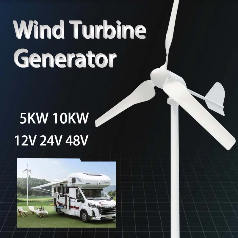 10000W High Efficiency Wind Turbine Off Grid System 12V 24V 48V Output Voltage 220V 230V 240V Home Appliance Power Supply System