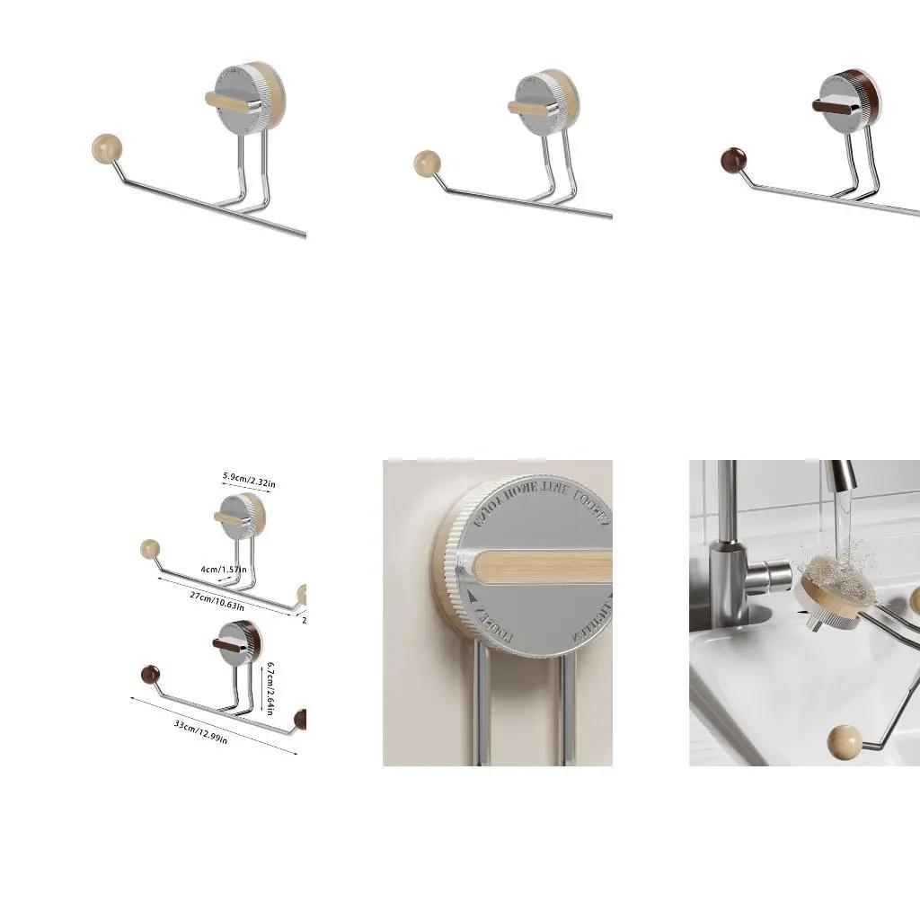 

Suction Cup Towel Holder Hair Clip Headband Storage Rack Easy to Install D2RD