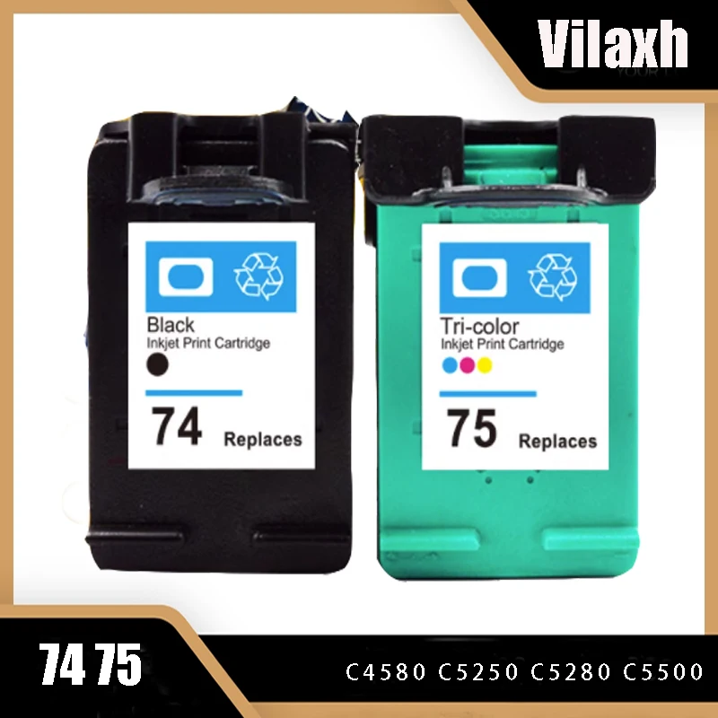 

Чернильные картриджи Vilaxh 74XL 75XL для hp 74 75 XL для hp74 для hp75 Photosmart C4200 C4280 C4345 C4380 C4385 C4480