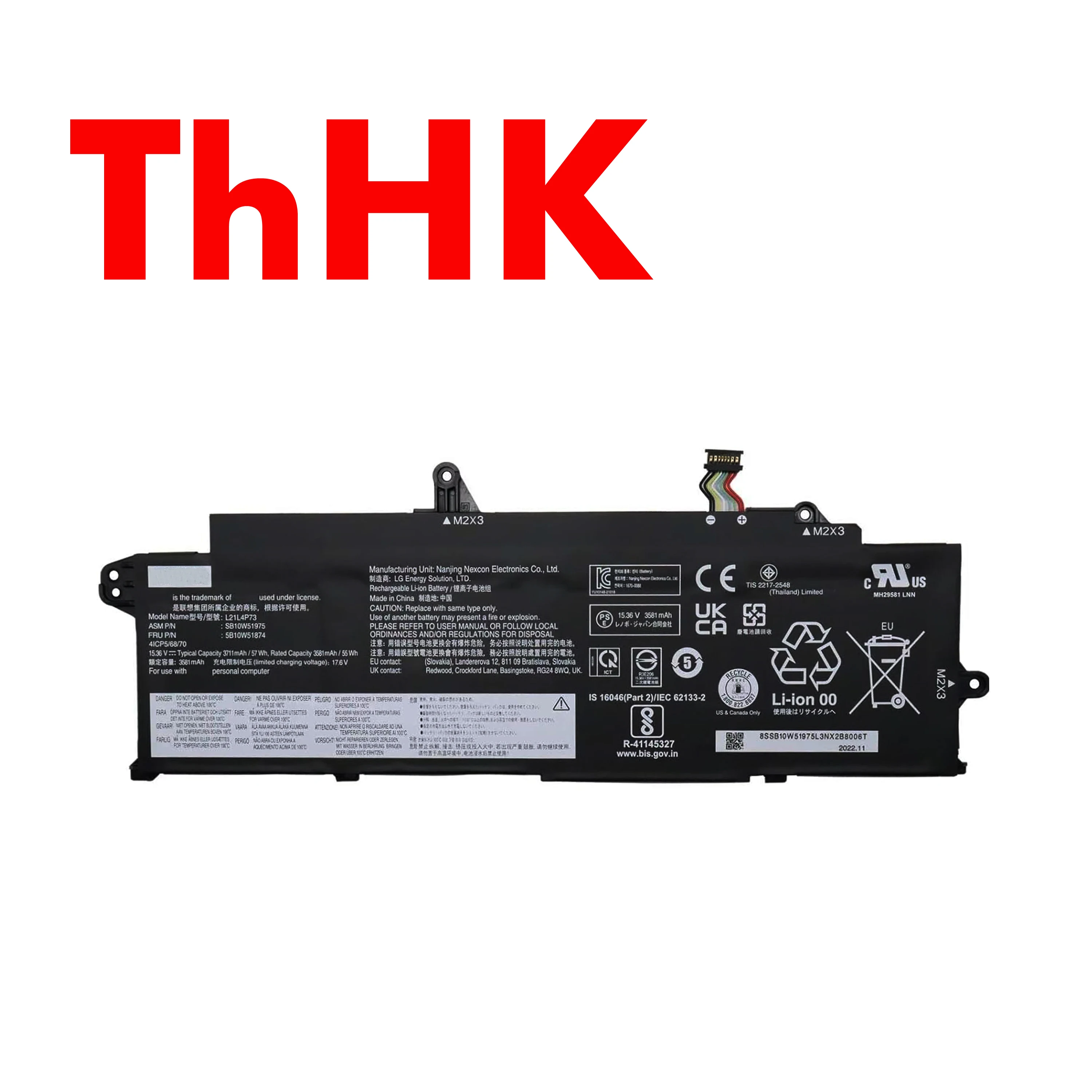 Genuine Original 57Wh L21L4P73 SB10W51975 5B10W51874 L21M4P75 Battery For Lenovo ThinkPad T14s Gen 3 Gen 4 21BR 21F6