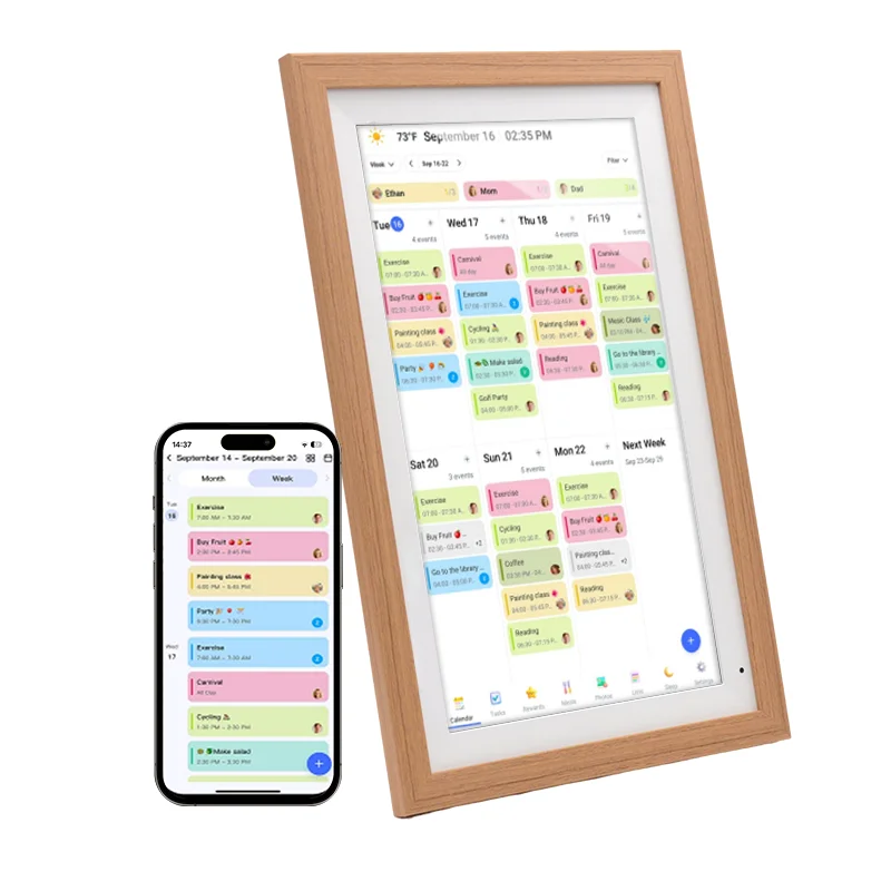 

Wintouch Indoor Wall-Mounted Digital Signage 15.6" 4GB+64GB Touch Screen Smart Advertising Display With Clock MP3 Plastic Frame