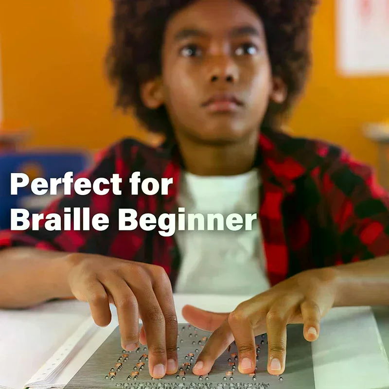

Braille Alphabet and Numbers Learning Tool Durable Metal Tactile Bump Reading Floor Mounted Eco Friendly Lightweight