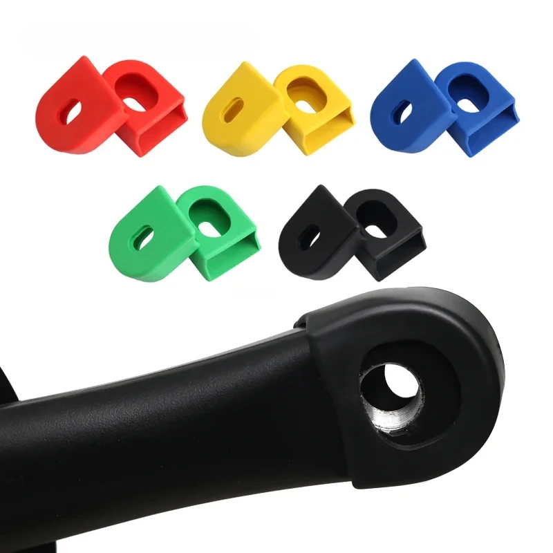 

2Pcs Bicycle Crankset Protectors Silicone Mountain Road Bike Crank Arm Protector Caps Wear-Resistant Cycling Accessories