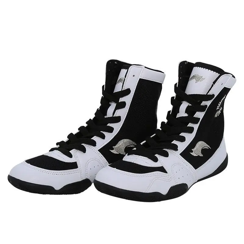 High-top Wear-resistant Boxing Shoes Men's and Women's Fighting Wrestling Shoes Competition Training Professional Sports Shoes