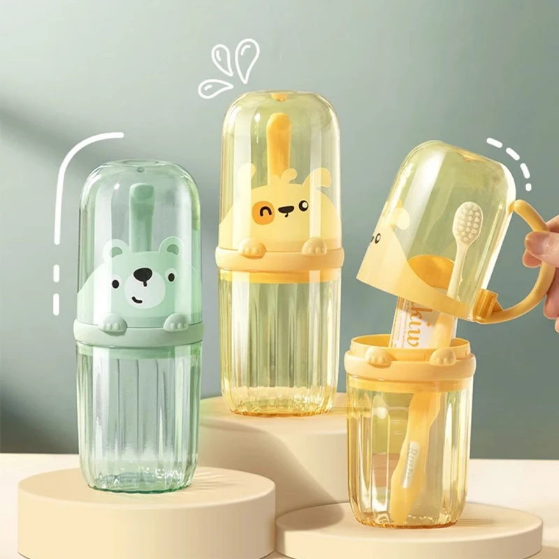 

Cartoon Toothbrush Storage Box Travel Portable Cute Mouthwash Cup Creative Toothpaste Storage Box Home Washing Household
