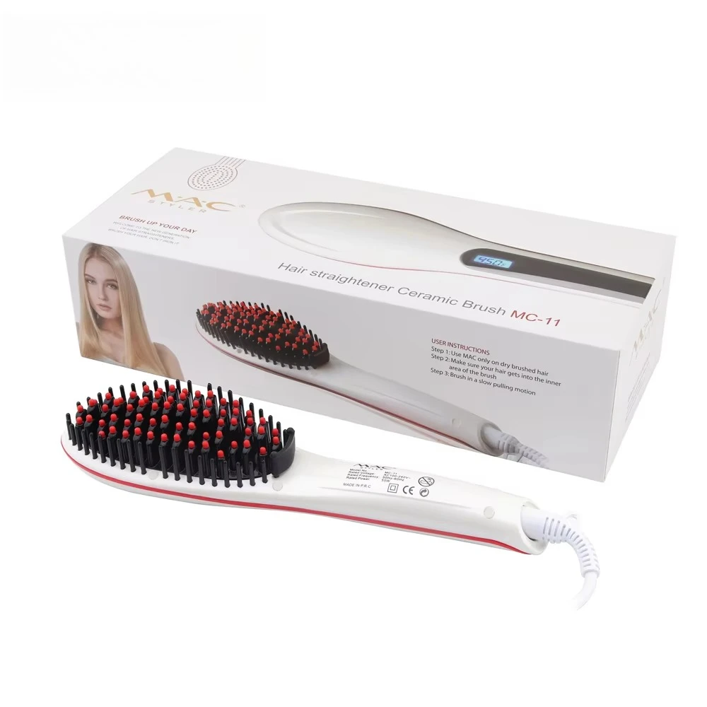 

Стайлер белого цвета, расческа-выпрямитель для волос, электрическая щетка-выпрямитель для волос 450F