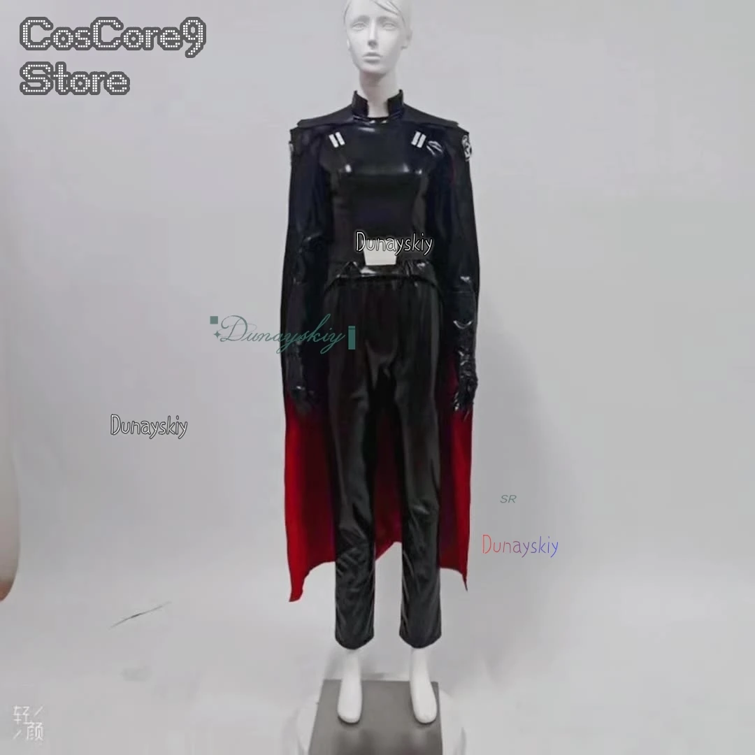 

Movie Sith Cosplay 코스프레 Black Leather Jacket Cloak Woman Carnival Suit Halloween Party Handsome Fantasy 코스프레 For Girl