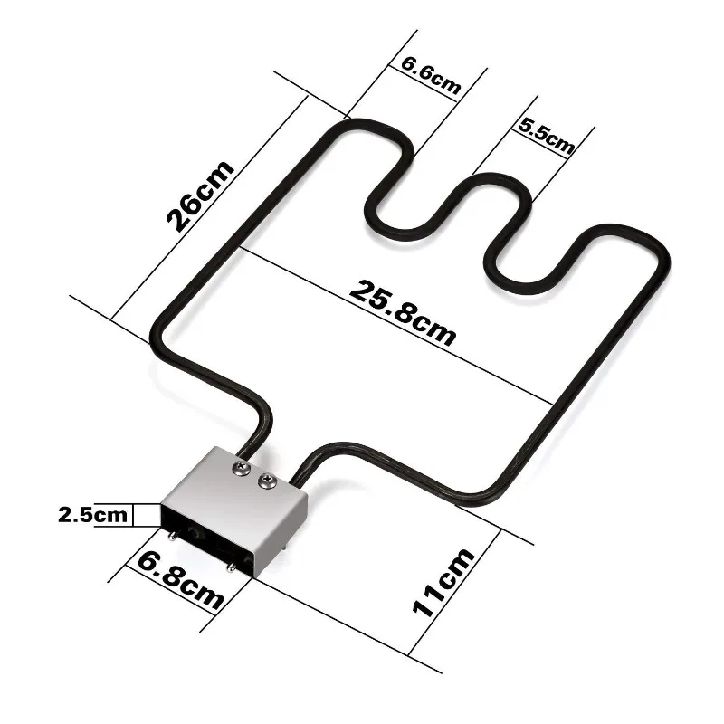 

Stainless Steel Controller 1500W 1pc Electric Smoker Grill Heating Element with Adjustable Thermostat Cord