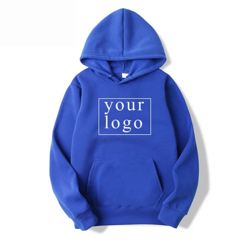 Twój własny projekt Logo marki / obraz Spersonalizowane niestandardowe wszędzie Mężczyźni Kobiety DIY Bluzy z kapturem Bluza Casual Hoody Fashion New