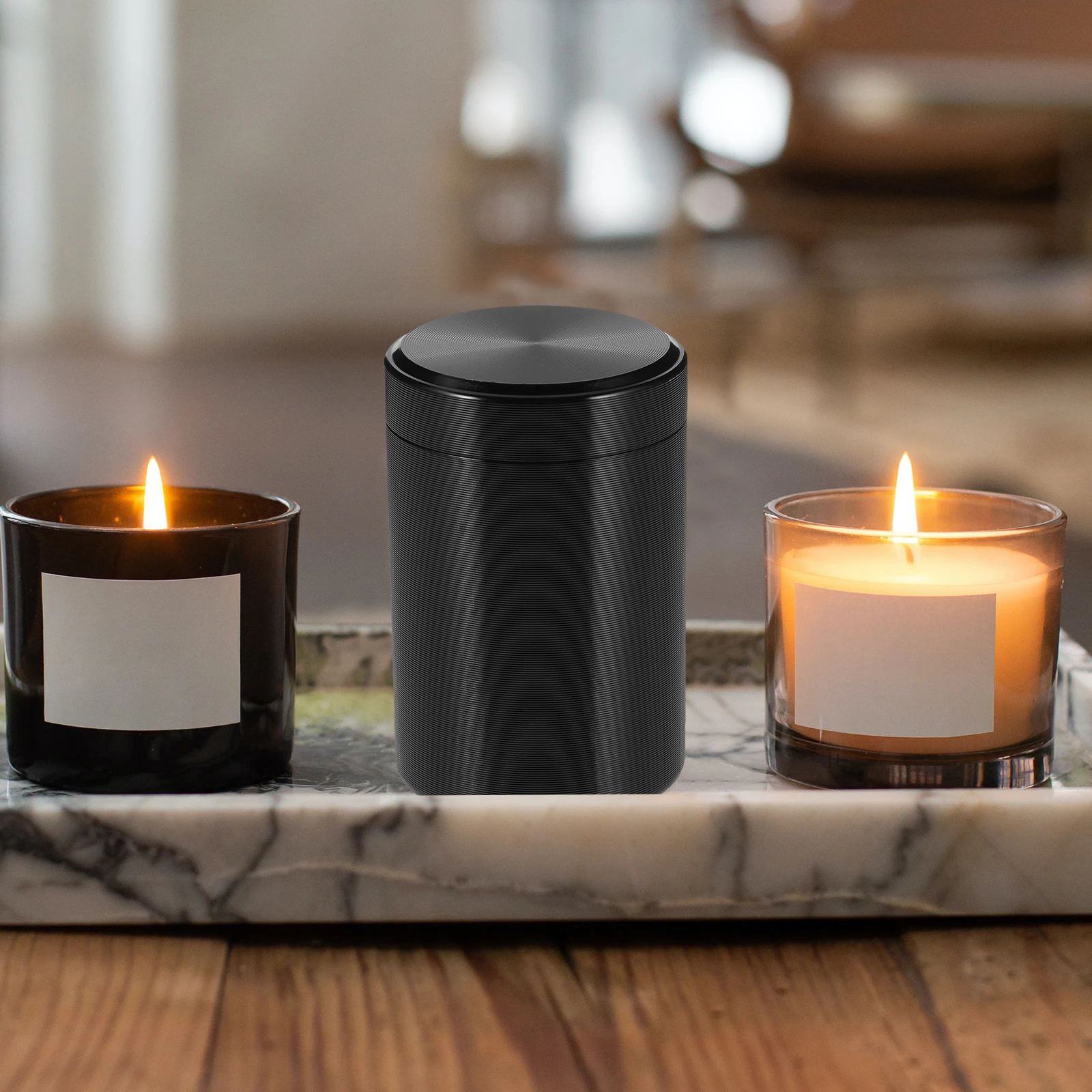 

2pcs Metal Tea Jar Airtight Storage Canister For Tea Coffee Sugar Portable Household Container Small Kitchen Storage