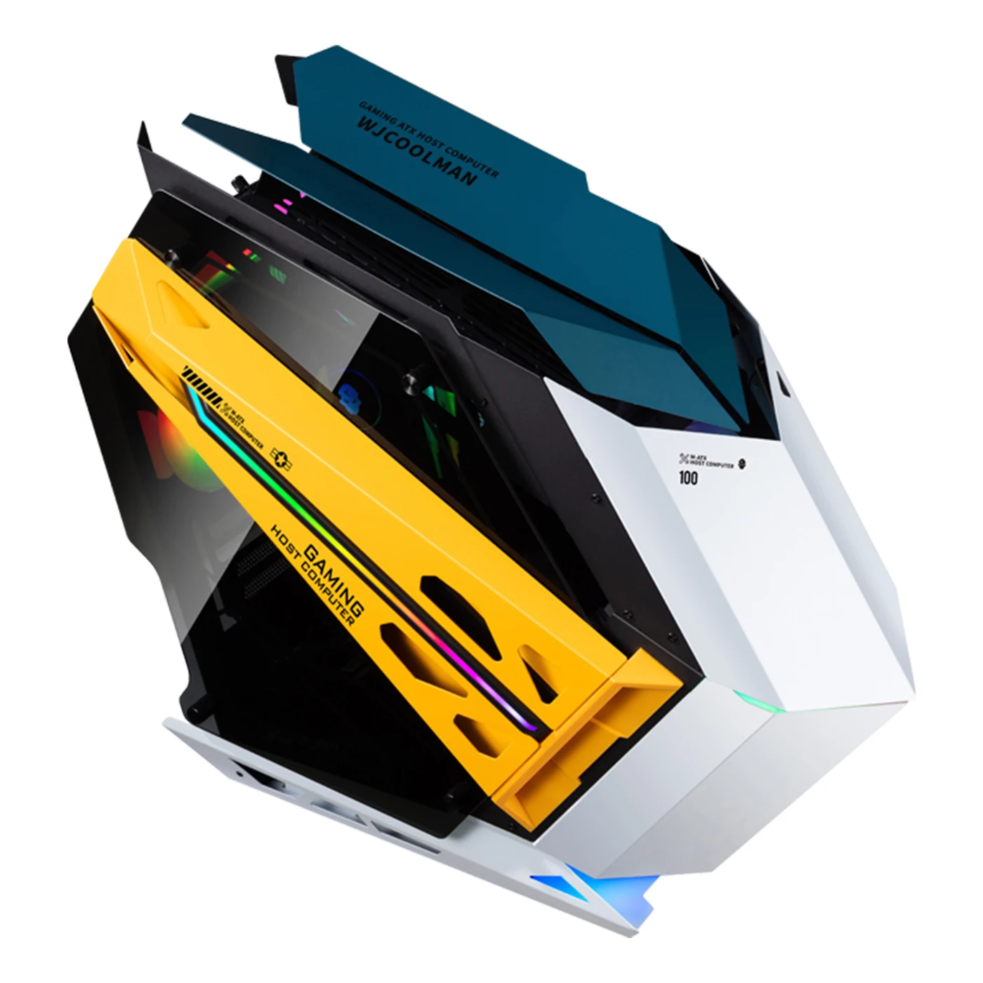 

Корпус для компьютера WJCOOLMAN Soul Battleship Alien в форме, совместимый с материнскими платами ATX/M-ATX/MINI-ITX 240, система водяного охлаждения