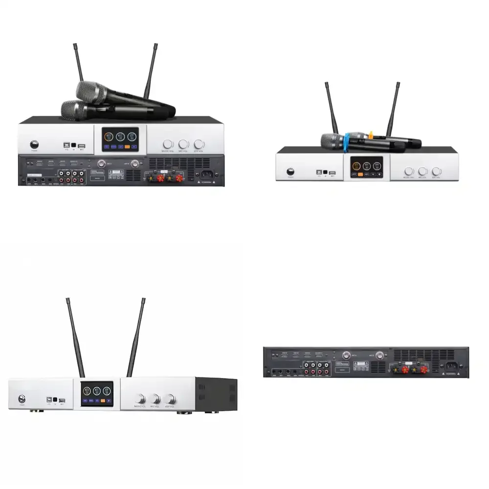 Portable High Power Karaoke Mixer Amplifier Dynamic Microphone Wireless Digital Reverb Echo Effect for Home KTV Entertainment