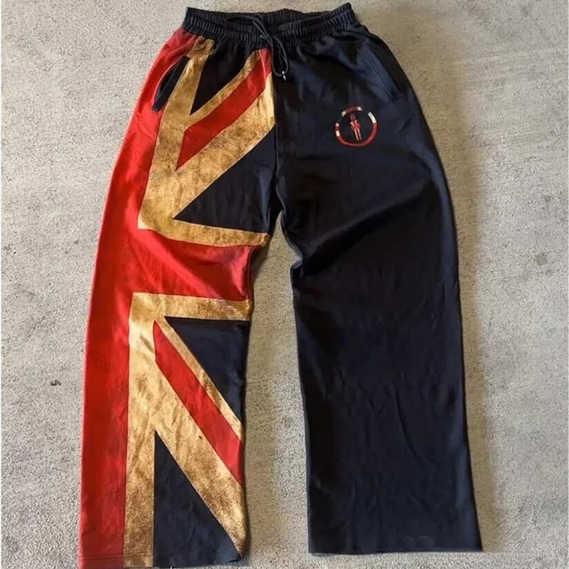 

European and American popular fashion high street casual hip-hop rock style casual pants Gothic vintage Harajuku versatile pants