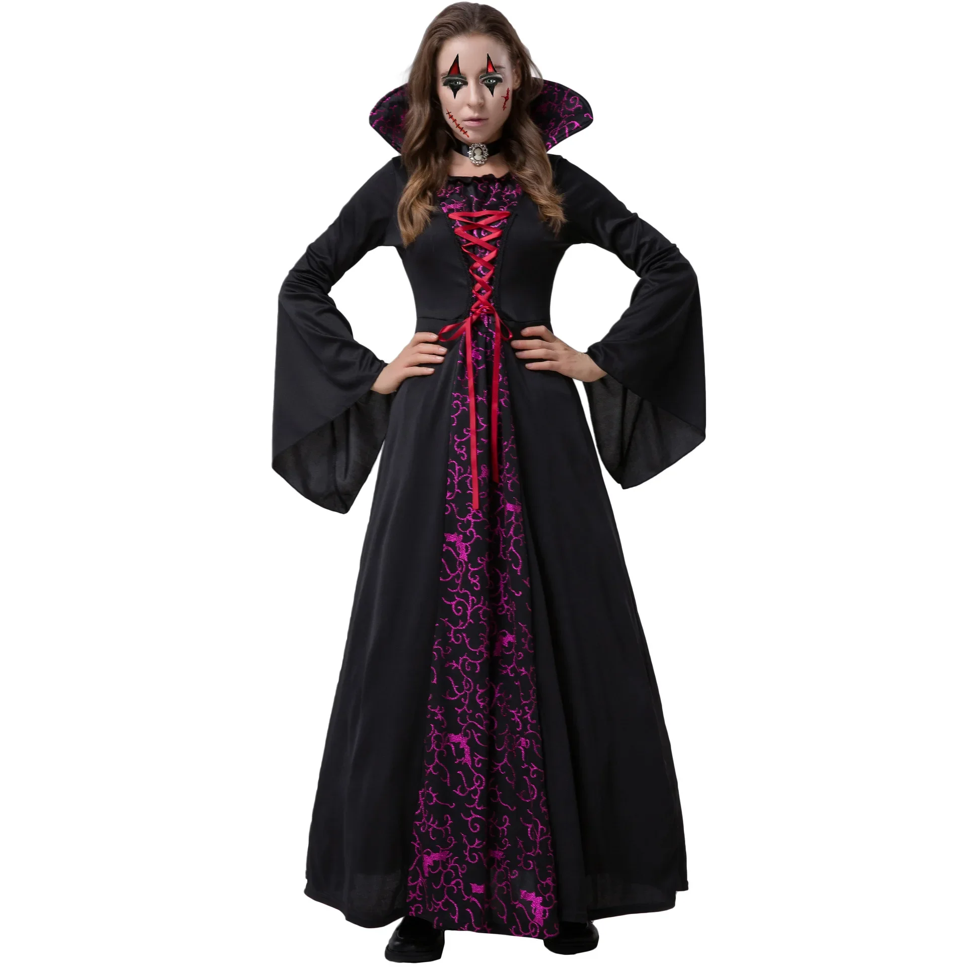 

Cosplay Demon Court Queen Vampire Stage Costume For Halloween