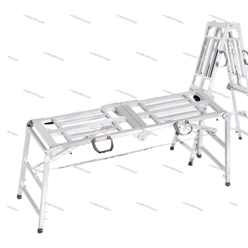 Multifunctional three-in-one horse stool Thickened lifting folding scaffold Construction decoration platform Ladder stool  shelf