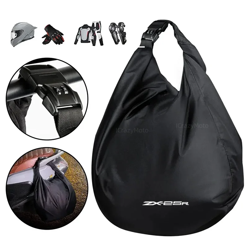 

Portable Waterproof Motorcycle Helmet Bag For Kawasaki ZX25R ZX-25R ninja zx 25r 2020 2021 2022 Large Capacity Password Lock Ant