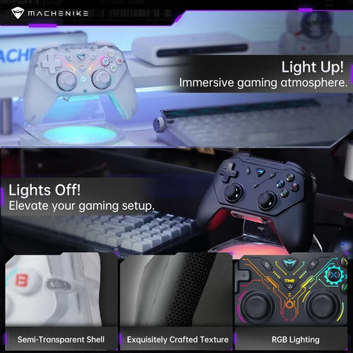 Imagen 2 del producto MACHENIKE G3S Control Gamer Inalámbrico 2025 (Nueva Versión), Joystick K Sliver, Retroiluminación RGB - Compatible con Nintendo Switch 2 y PC (Mando Profesional Mejorado