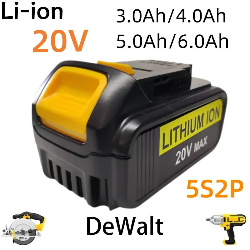 

Original 20V 3.0Ah 4.0Ah 5.0Ah 6.0Ah DCB200 Replacement Li-ion Battery for DeWalt DCB205 DCB201 DCB203 power tool Battery