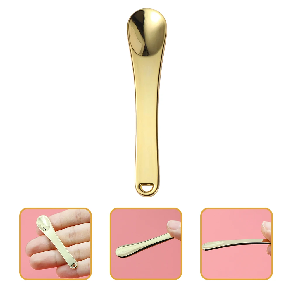 

5pcs Zinc Alloy Spoons Portable Travel Size Face Mask Serum Eye Cream Applicator Mini Spatulas Skincare Tools
