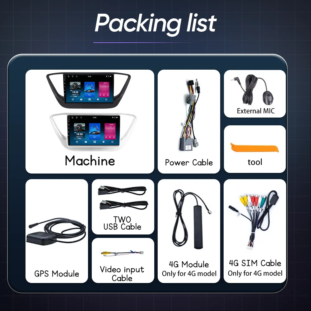 أندرويد 15 Carplay لشركة هيونداي سولاريس 2 فيرنا أكسنت 2017 2018 2019 2020 راديو تلقائي ستيريو نظام تحديد المواقع والملاحة مشغل وسائط متعددة 4G