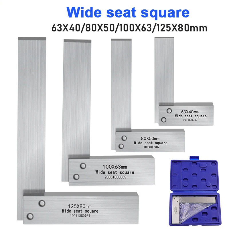 Régua Quadrada de Borda Plana para Carpintaria Ferramenta de Medição de Ângulo de 90 Graus Ferramentas para Trabalhar Madeira Multi Try Conjunto de Bitola Quadrada