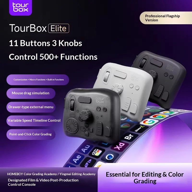 TourBox Elite Office Keyboard Efficient Management Of Materials Drawing Keyboard Dual Channel Bluetooth 5.0 Pc Accessories Gifts