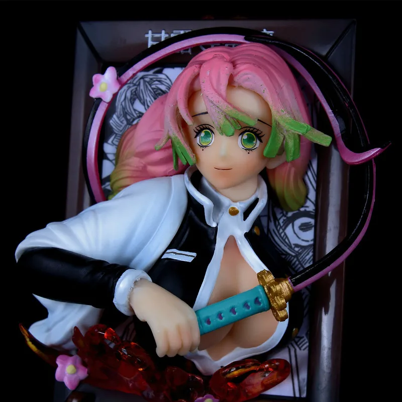 Demon Slayer Q Version Figure Kanroji Mitsuri Himejima Gyomei PVC Photo Frame Refrigerator Magnet Creative Ornament Fans Gift - view 2
