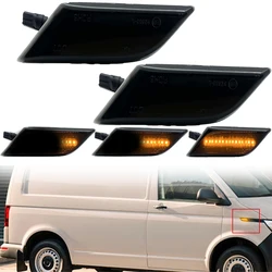 2 pçs para vw transporter t6.1 facelift 2020 2021 indicador pisca dinâmico led luz marcador lateral lâmpada de sinal volta piscando luz