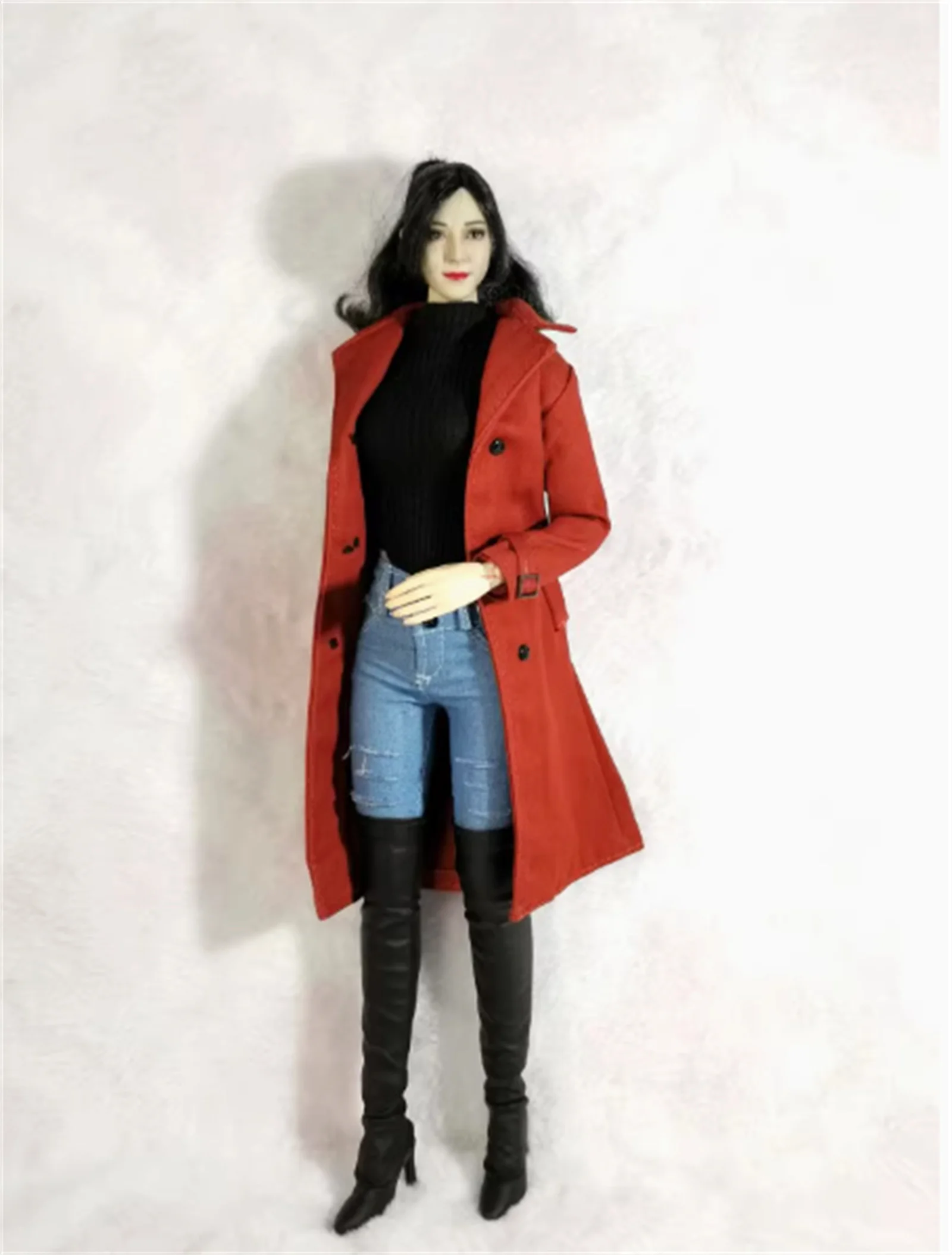 1/6 ملابس الجندي الإناث نموذج سترة واقية سترة معطف طويل الزي نموذج اللعب ل 12 بوصة نموذج لجسم اللعب