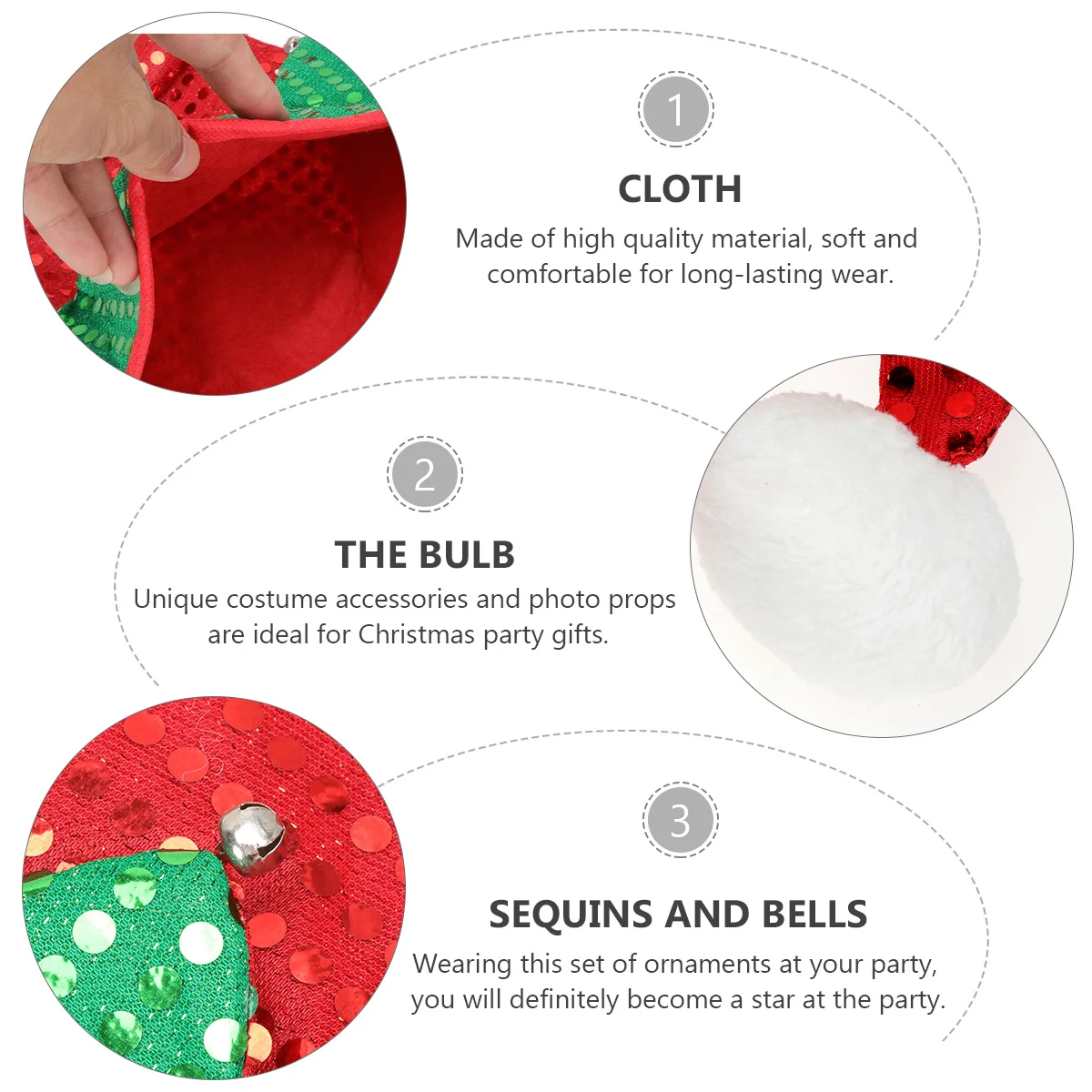 Party-Kopf-Accessoires, Kopfbedeckung, lustige Weihnachtsmütze, Hüte für Kinder, Festival-Zubehör, Kleidung