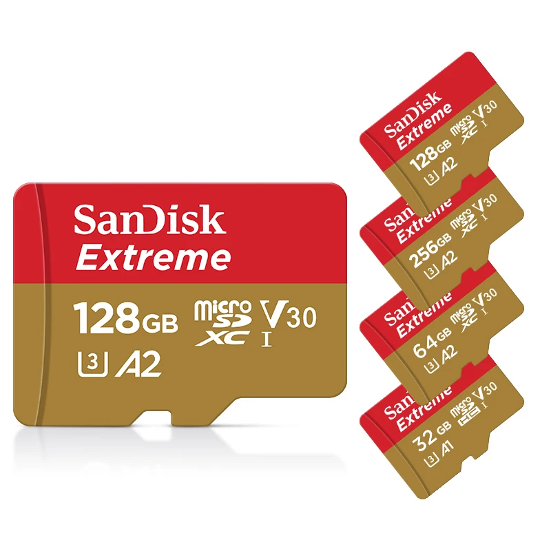 

5pcs SanDisk Extreme microSD 32GB 64GB 128GB 256 Memory Card A2 U3 UHS-I Cards 4K Flash micro SD Card for Camera GoPro DJI drone