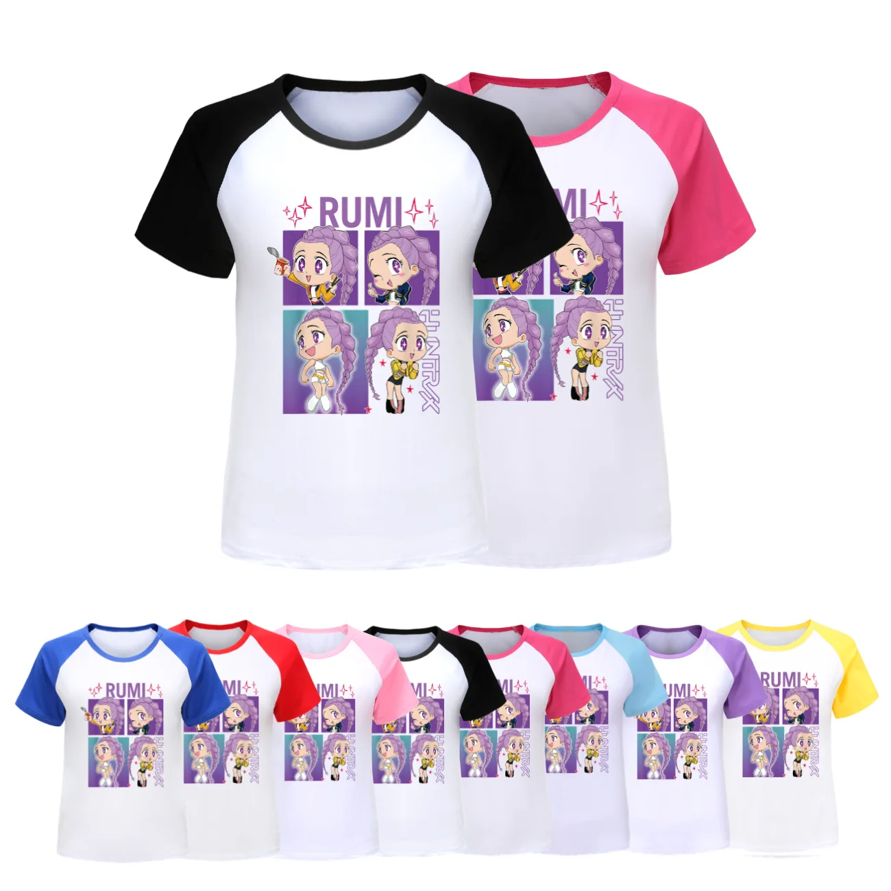 

Hot Kpop Demon Hunters Rumi T Shirt Girls Boys Fashion Tshirts Summer Tops Cartoon Kpop Demon Hunters T-Shirts 4913