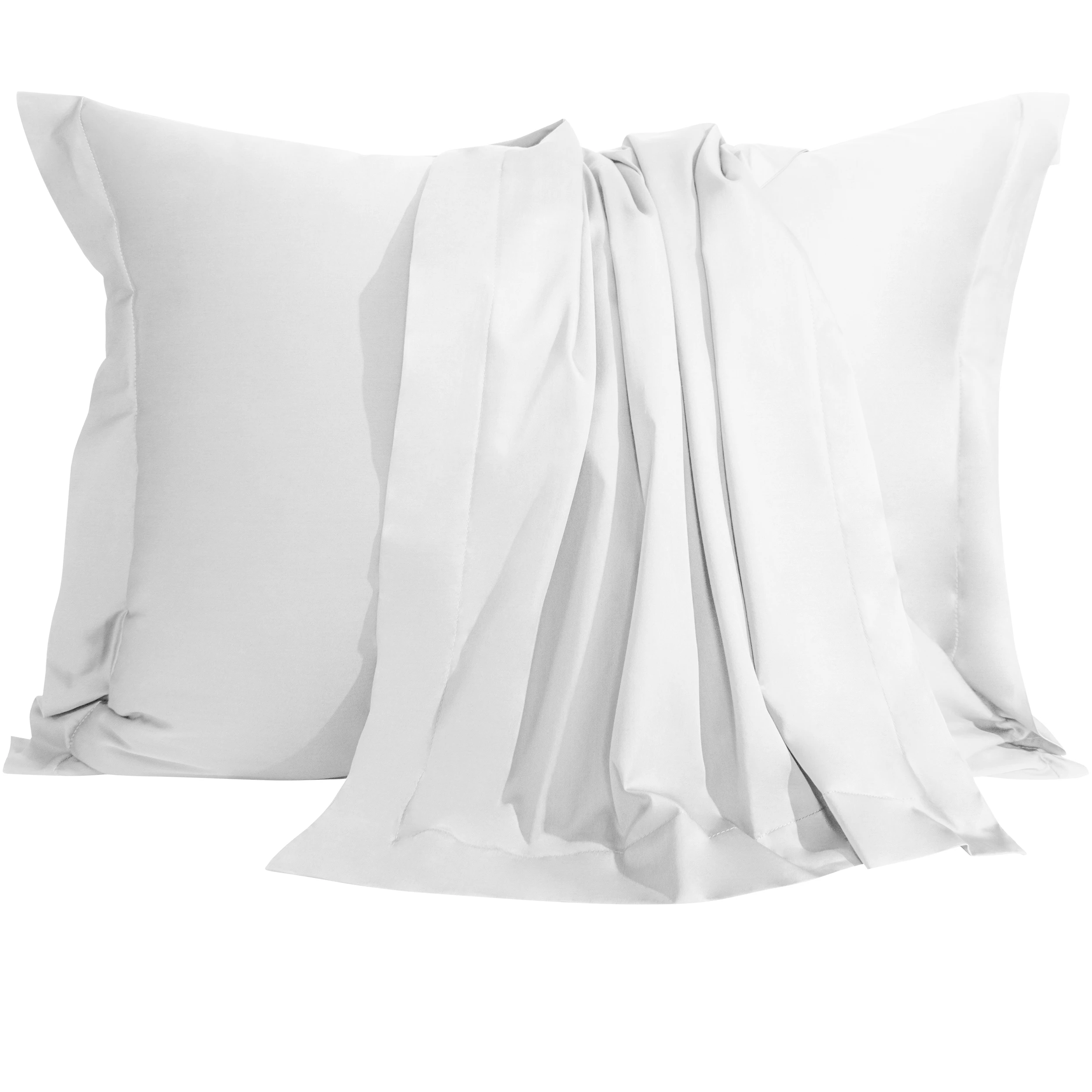 Ntbay 2 Count Cotton Ultra Soft and Cozy Pillow Shams, Breathable and Easy Clean Oxford Pillowcases for Bed