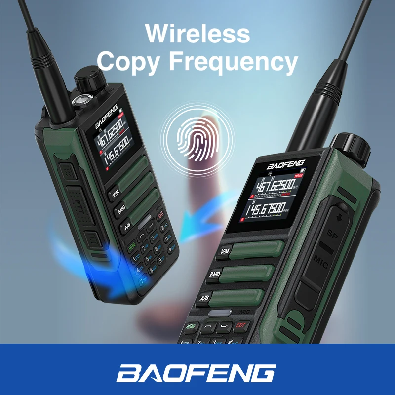 2Pcs BaoFeng UV16M 15W V2 Long Range Walkie Talkie Air Band Wireless Copy Frequency Ham Radio Handheld Type-C charge 2Way Radio