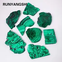 1pc Natural Crystal Green Eyes Malachite Raw Stone Healing Stone Divination Slab Mineral Specimen Home Ornament Decoration