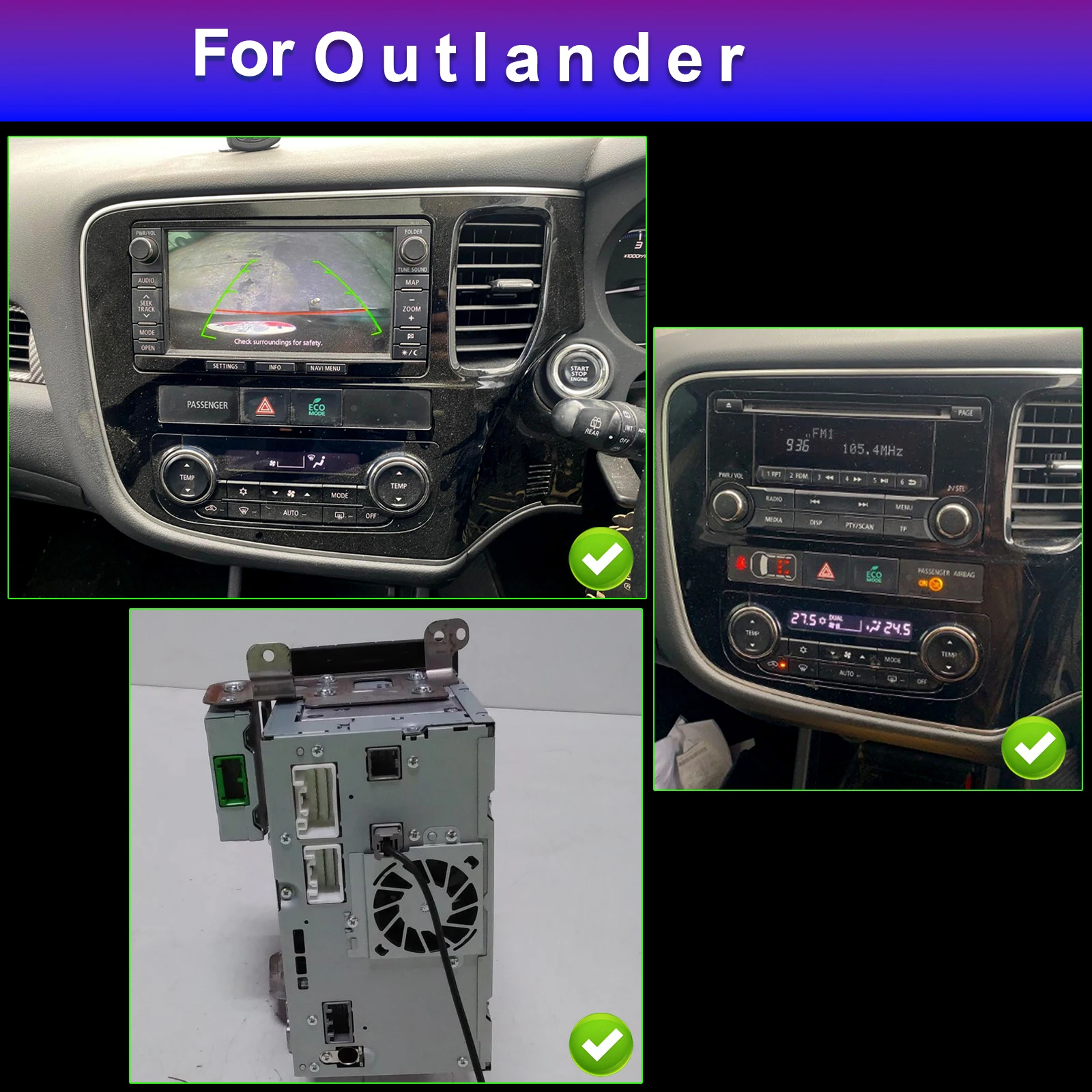 Car stereo system with backup camera support