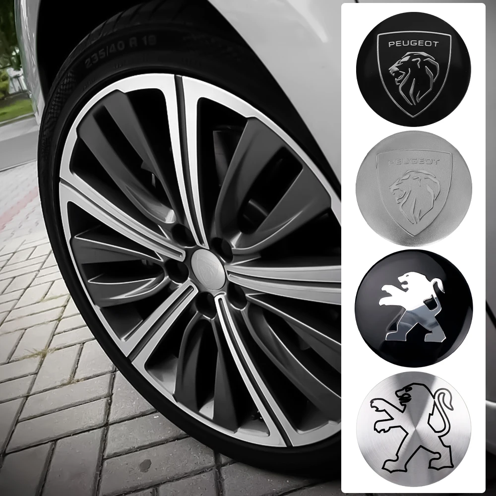 56/60/65 مللي متر سيارة عجلة غطاء محور مركزي شارة ملصق غطاء ل جديد بيجو 206 208 207 3008 308 2008 107 508 106 108 408 508L 5008