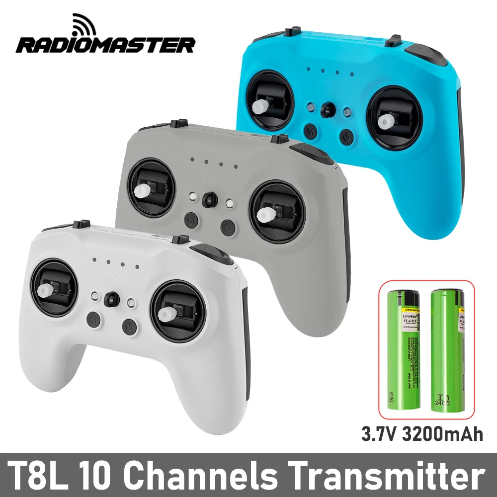 

Радиопередатчик RadioMaster T8L 2.4ГГц ExpressLRS 10-канальный с протоколом CRSF, датчиками Холла, компактный, 2025 года