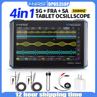 FNIRSI DPOS350P， Frequency Response Analyzer, Four In One Flat Oscilloscope, 2-Channel 350MHz Signal Generator, 50MHz, Spectrum