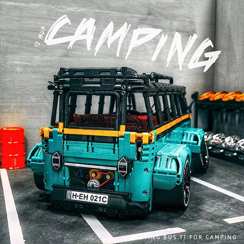 Nieuwe Creativiteit Rc Camper Van T2 Bouwstenen Assembleren Moc Idee Technische Auto Mpv Bricks Speelgoed Voor Jongens Verjaardagscadeau set