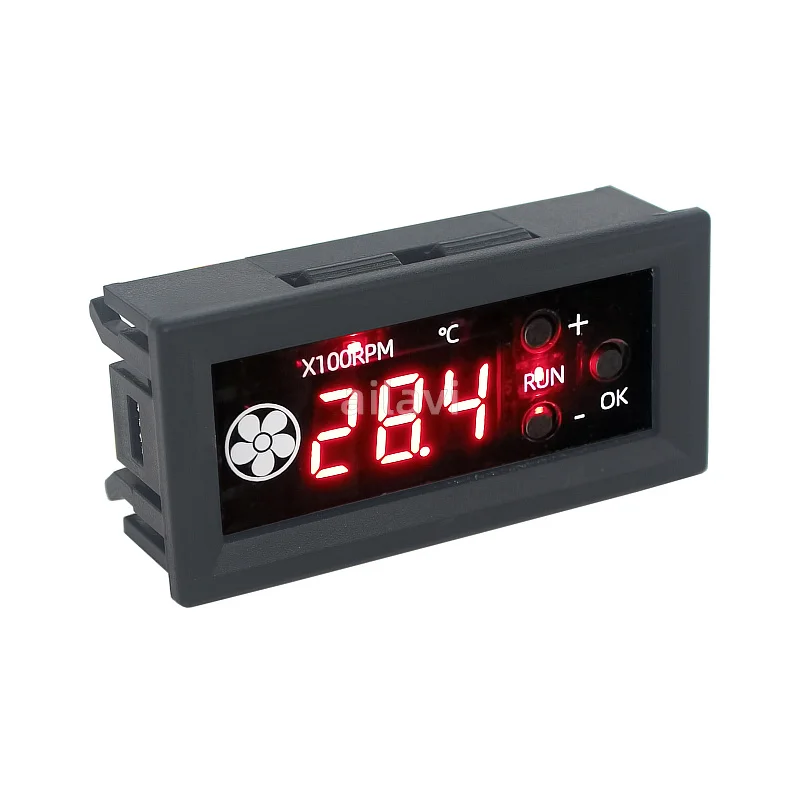 DC12V 3A 4 Pin PWM Fan Temperature Control Governor Module Digital Display Speed Controller Low Temperature Shut Down